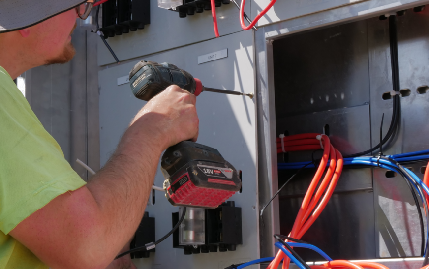 DCEA Electrical Contractors installing switchboards in a strata property